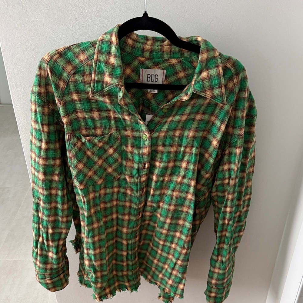 BDG Green Flannel